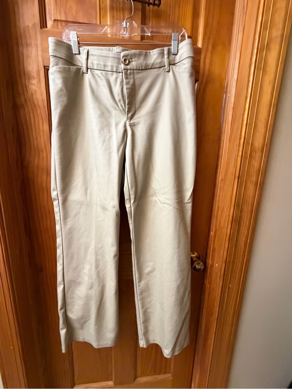 Lee Regular Fit Mid Rise Khaki Trousers Size 12 Flex Motion